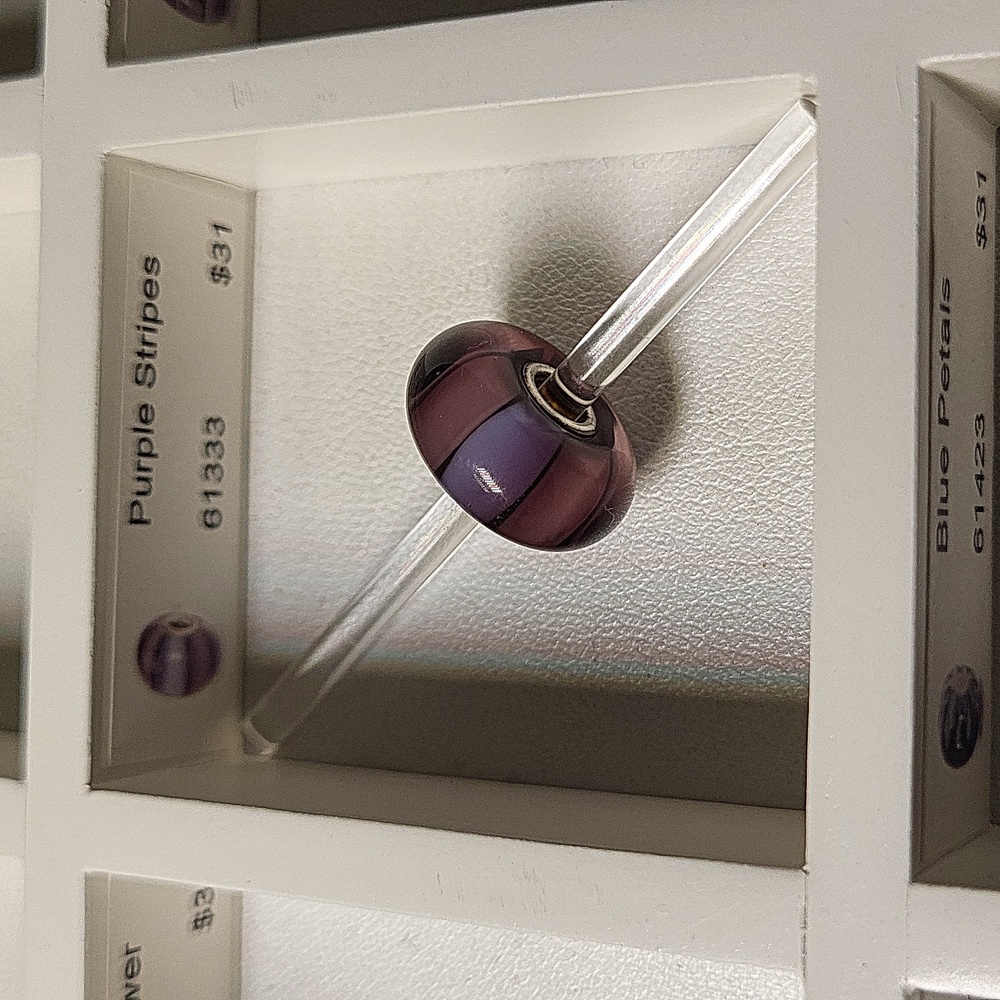 Trollbeads Purple Strips Bead